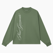 Vertical Signature Longsleeve | Moss Green