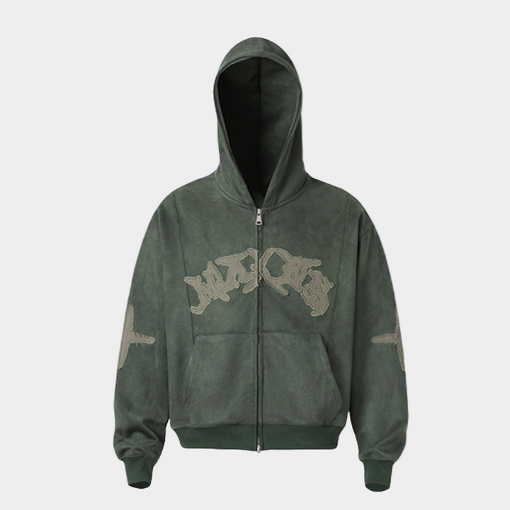 Zip Hoodie Y2K - Dark Green