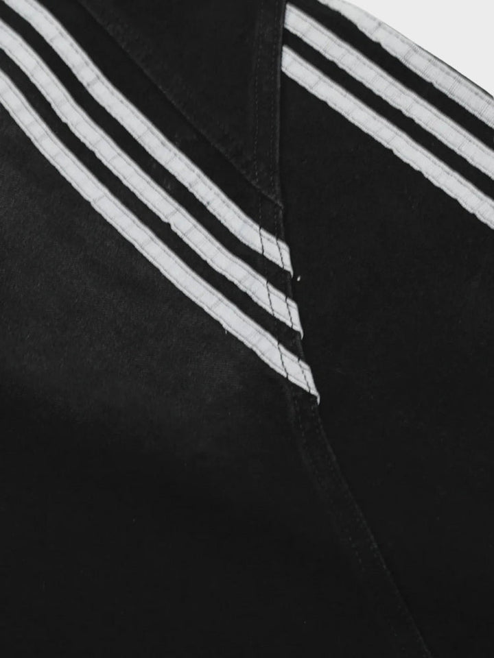 NEWGRMNTS Striped Barrel Denim Jeans