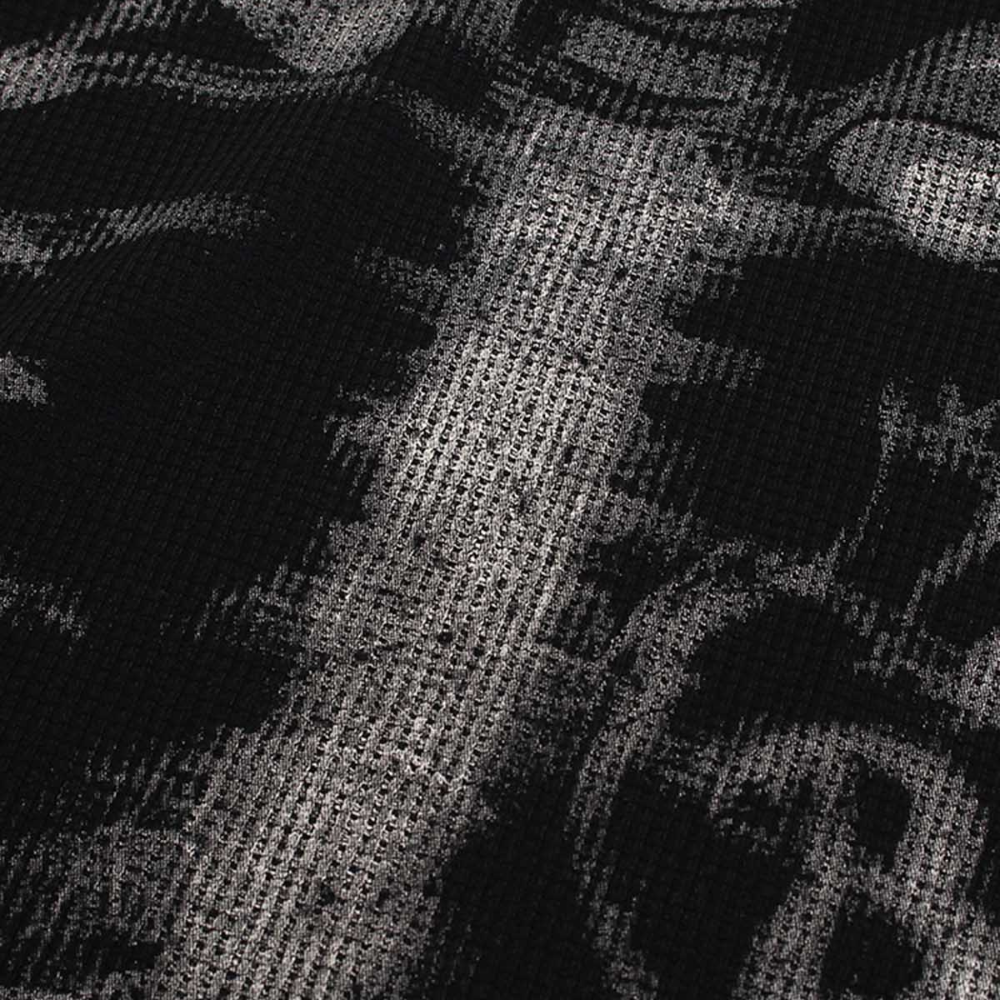 Skeleton Waffle Sweatshirt - Black