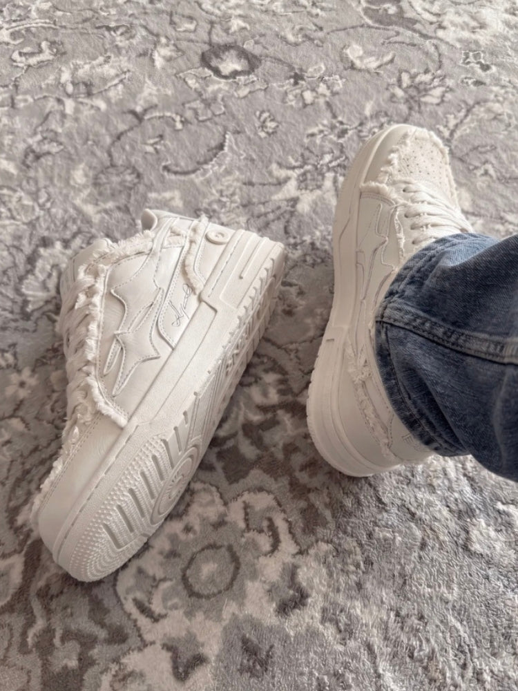 NEWGRMNTS Broken Denim Sneakers