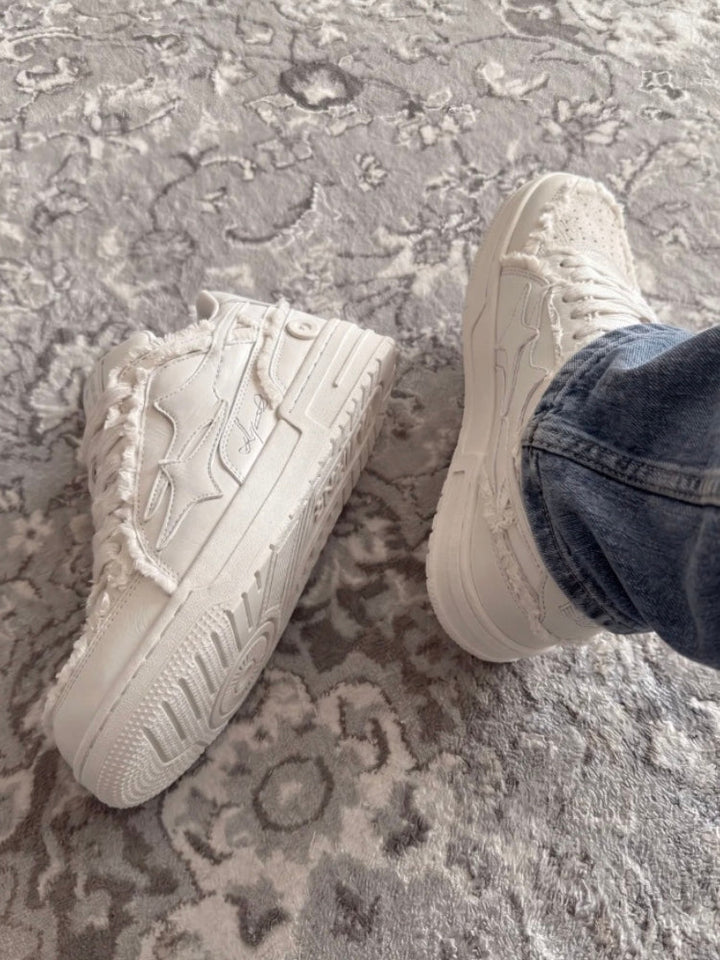 NEWGRMNTS Broken Denim Sneakers