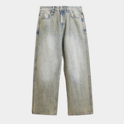 Baggy Denim Jeans - Light Grey