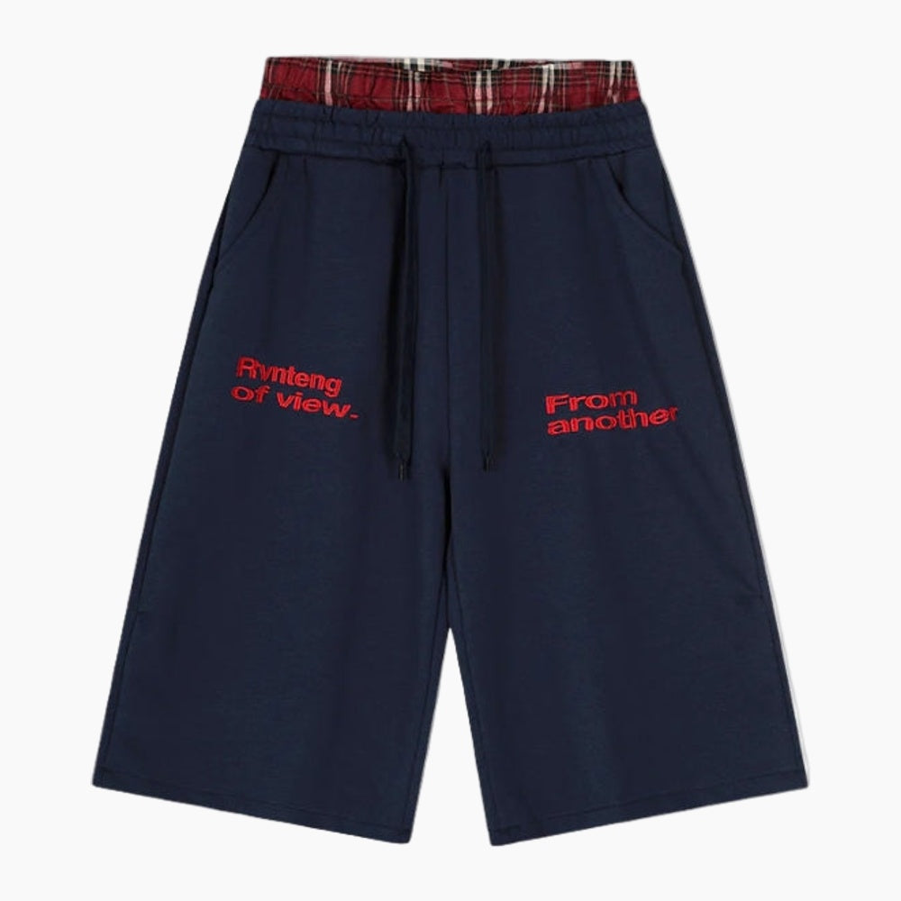 NEWGRMNTS Double Waist Checkered Jogger