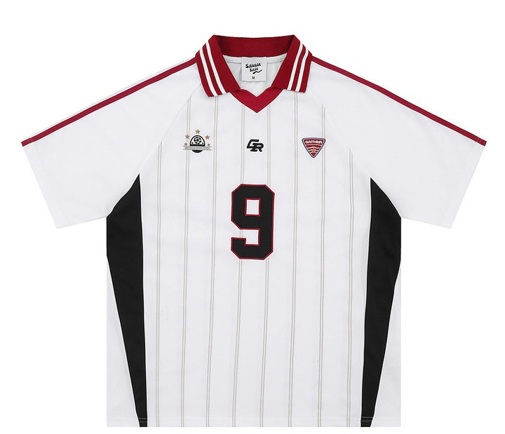 Vintage No. 9 Striped Jersey