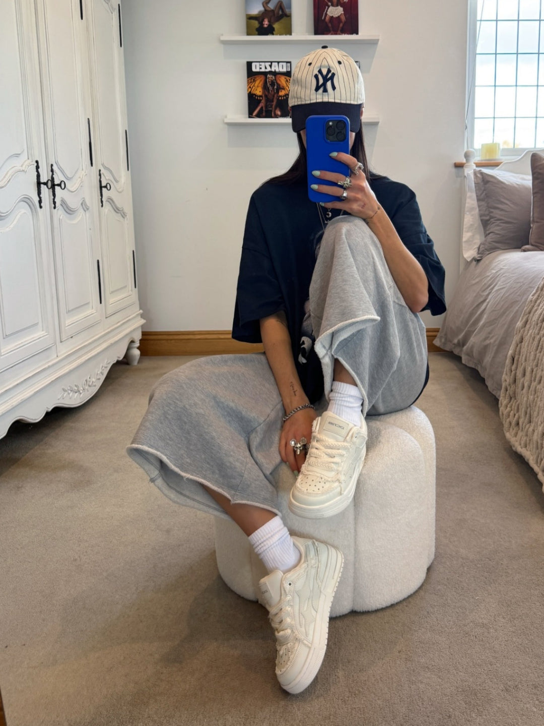 NEWGRMNTS Broken Denim Sneakers