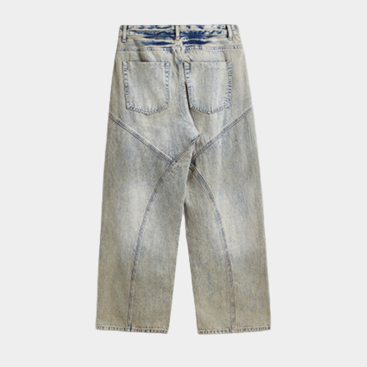 Baggy Denim Jeans - Light Grey