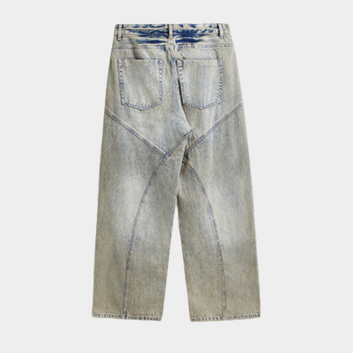 Baggy Denim Jeans - Light Grey