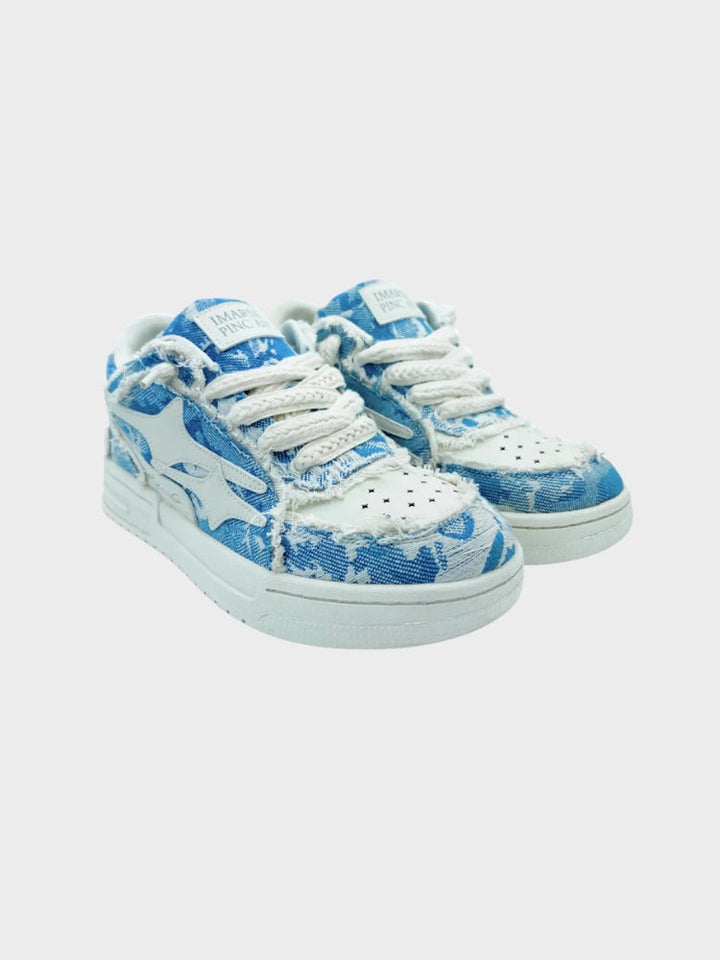 NEWGRMNTS Broken Denim Sneakers