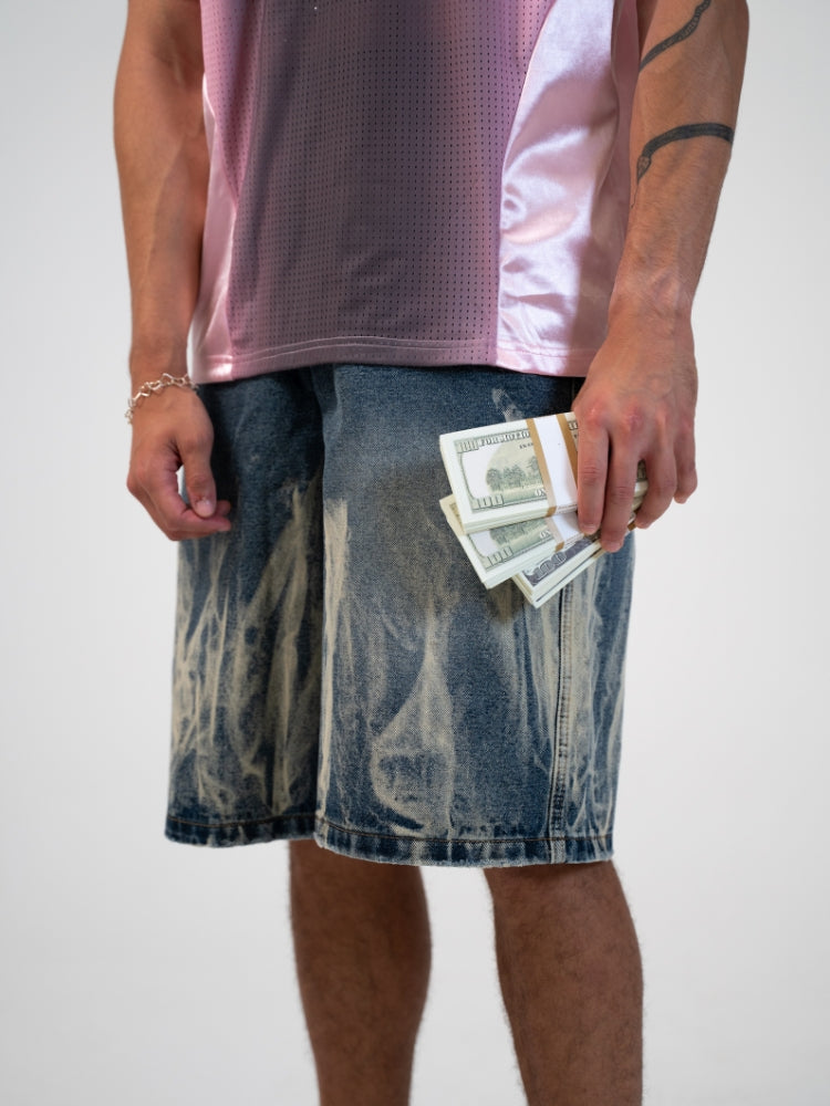 NEWGRMNTS Distressed Denim Jorts