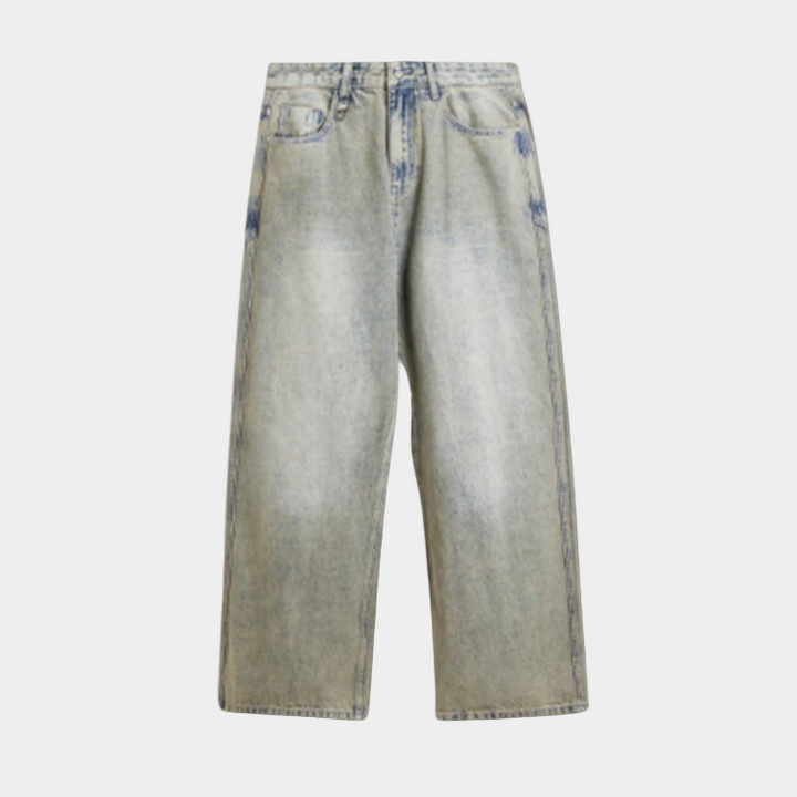Baggy Denim Jeans - Light Grey