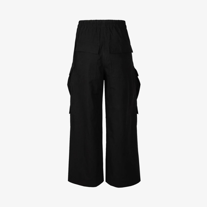 Woven Multi-Pocket Baggy Flared Pants