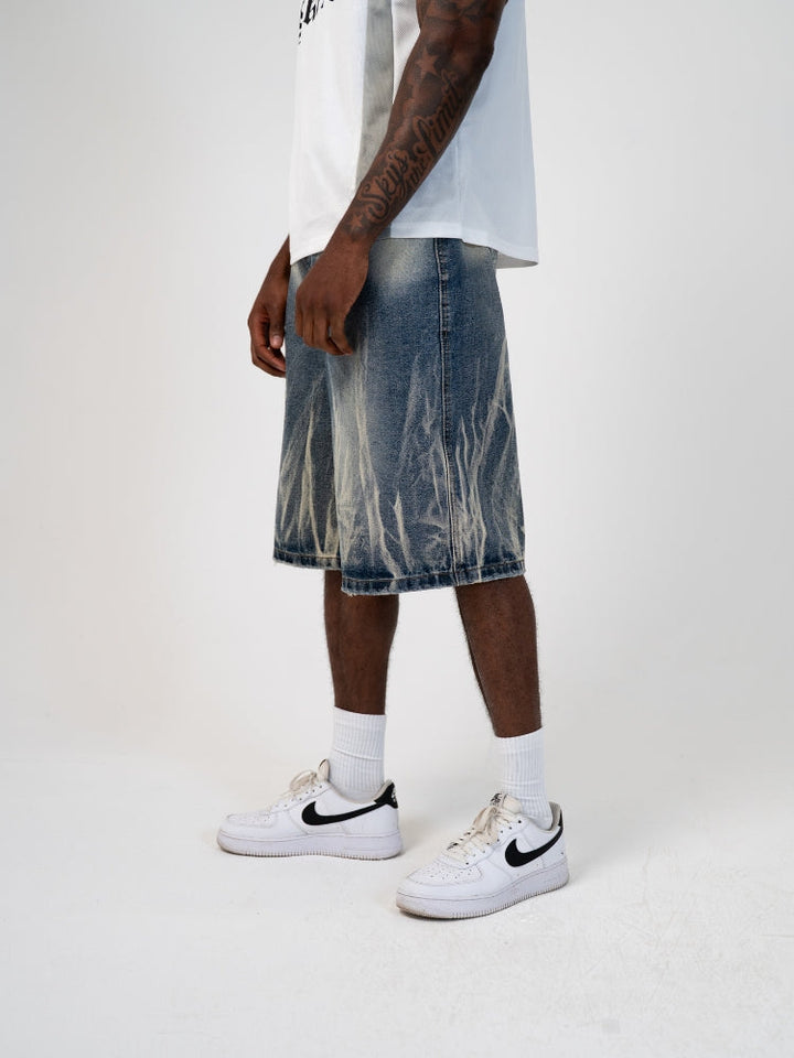 NEWGRMNTS Distressed Denim Jorts