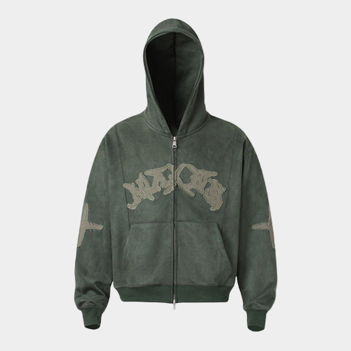 Zip Hoodie Y2K - Dark Green