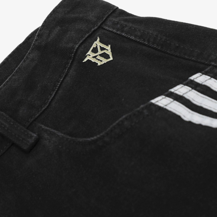 Denim Striped Barrel Jeans - Blue