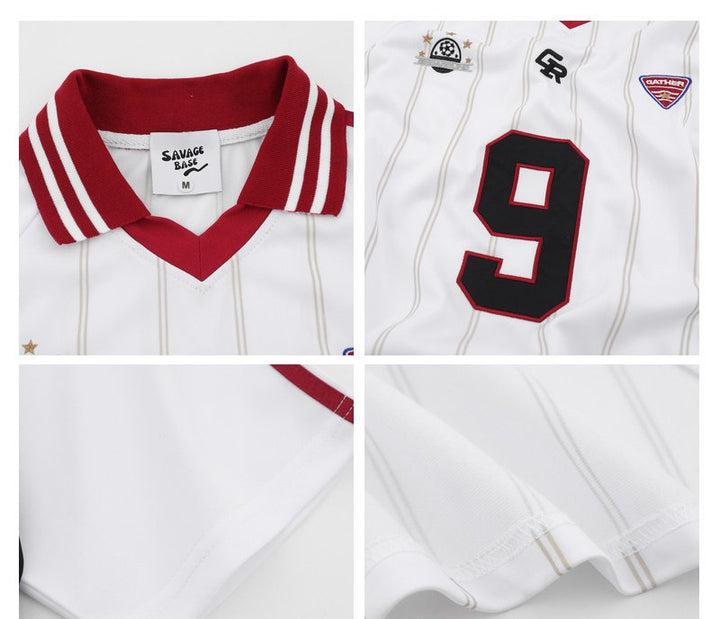 Vintage No. 9 Striped Jersey
