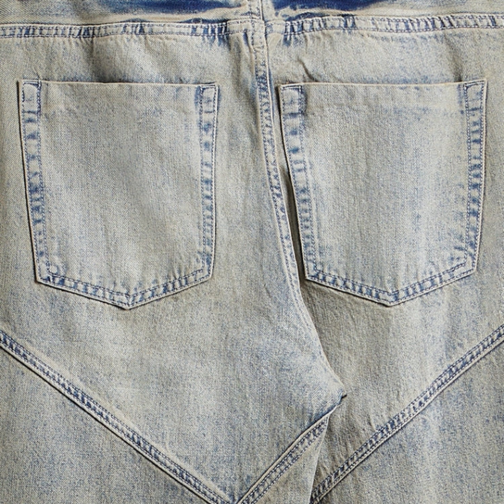 Baggy Denim Jeans - Light Grey