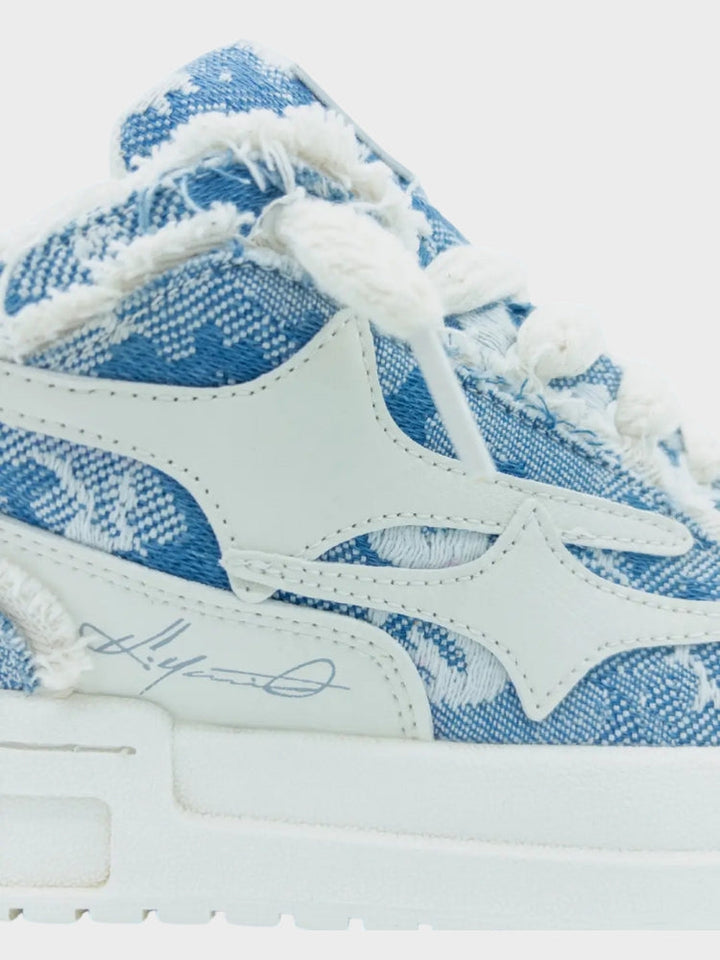 NEWGRMNTS Broken Denim Sneakers