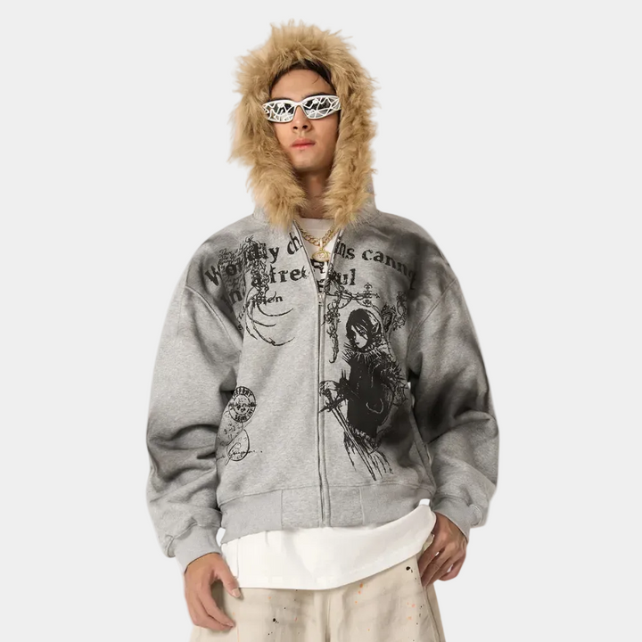 Graphic Hooded Jacket