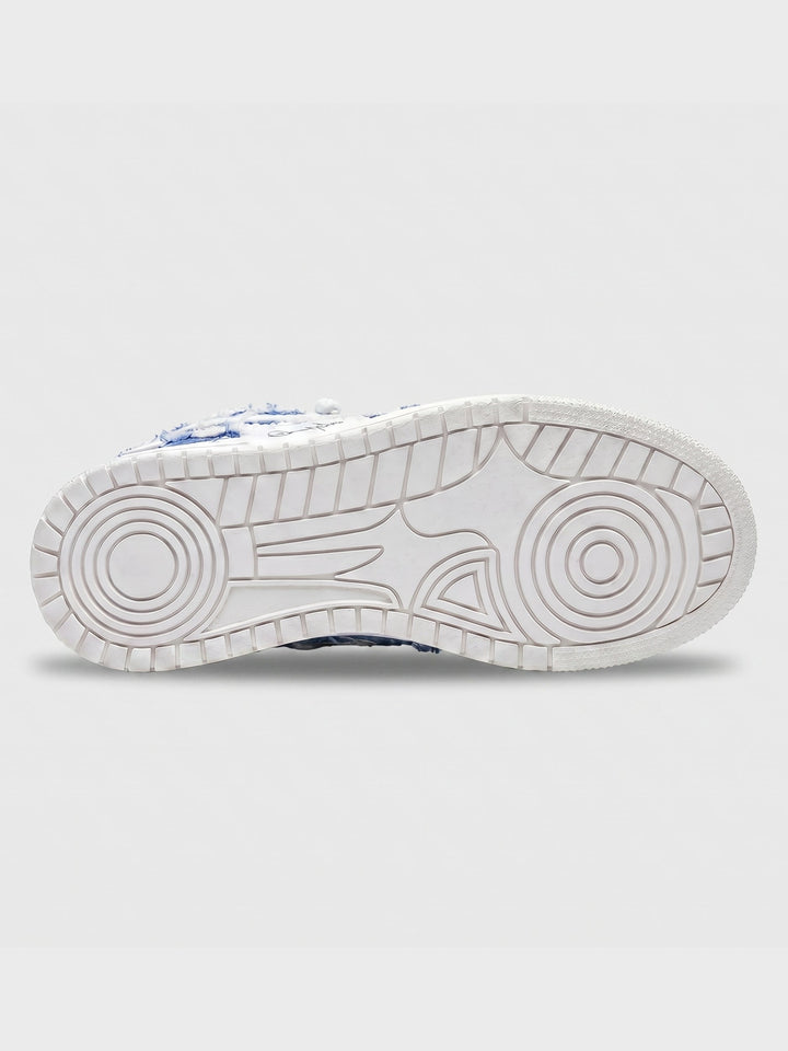 NEWGRMNTS Broken Denim Sneakers