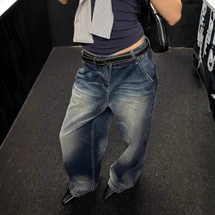Casual Baggy Jeans Dark-Blue