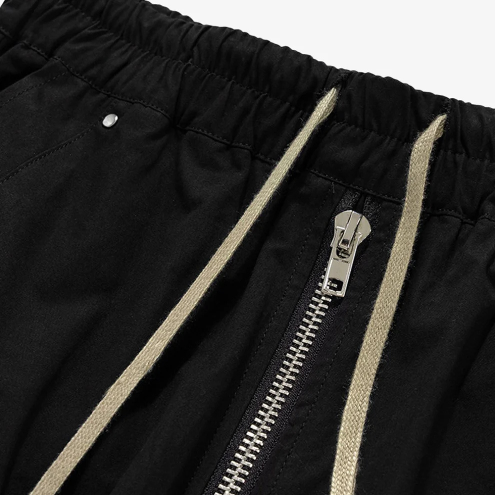 Woven Multi-Pocket Baggy Flared Pants