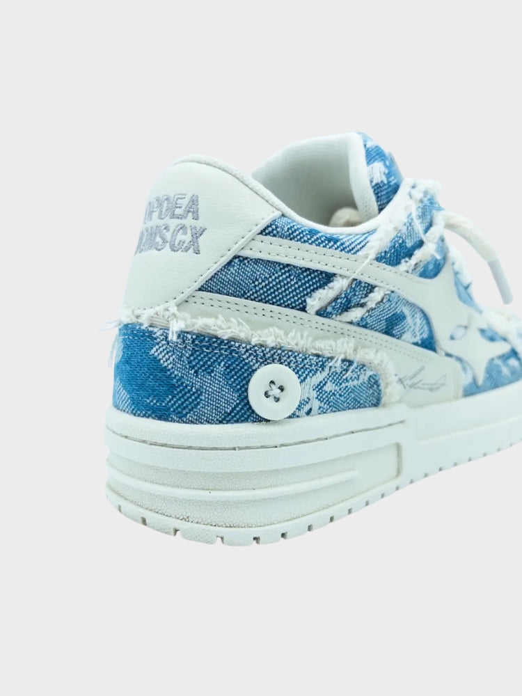 NEWGRMNTS Broken Denim Sneakers