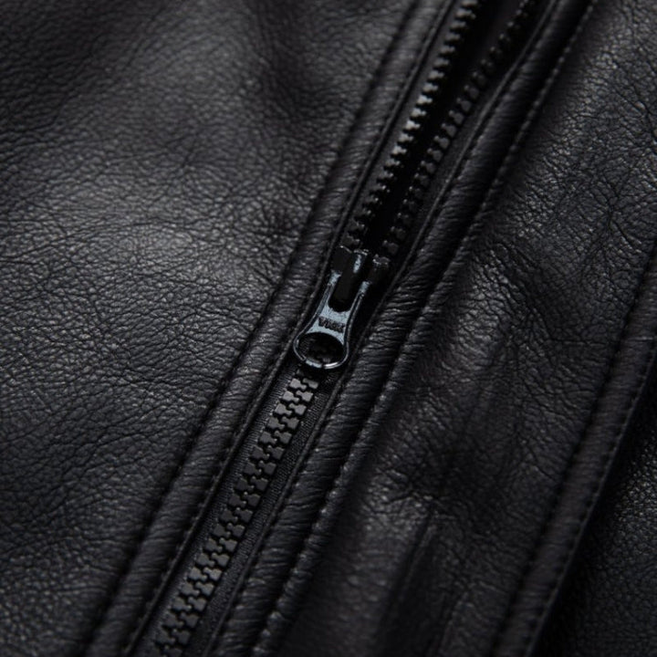 NEWGRMTNS x Sade Faux Leather Bomber Jacket