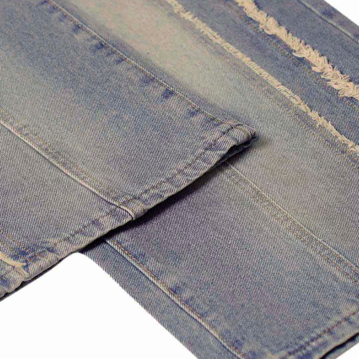 Washed Distressed Baggy Jeans