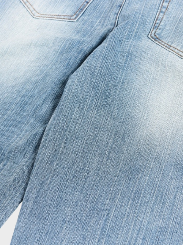 NEWGRMNTS Baggy Washed Flower Denim Jeans