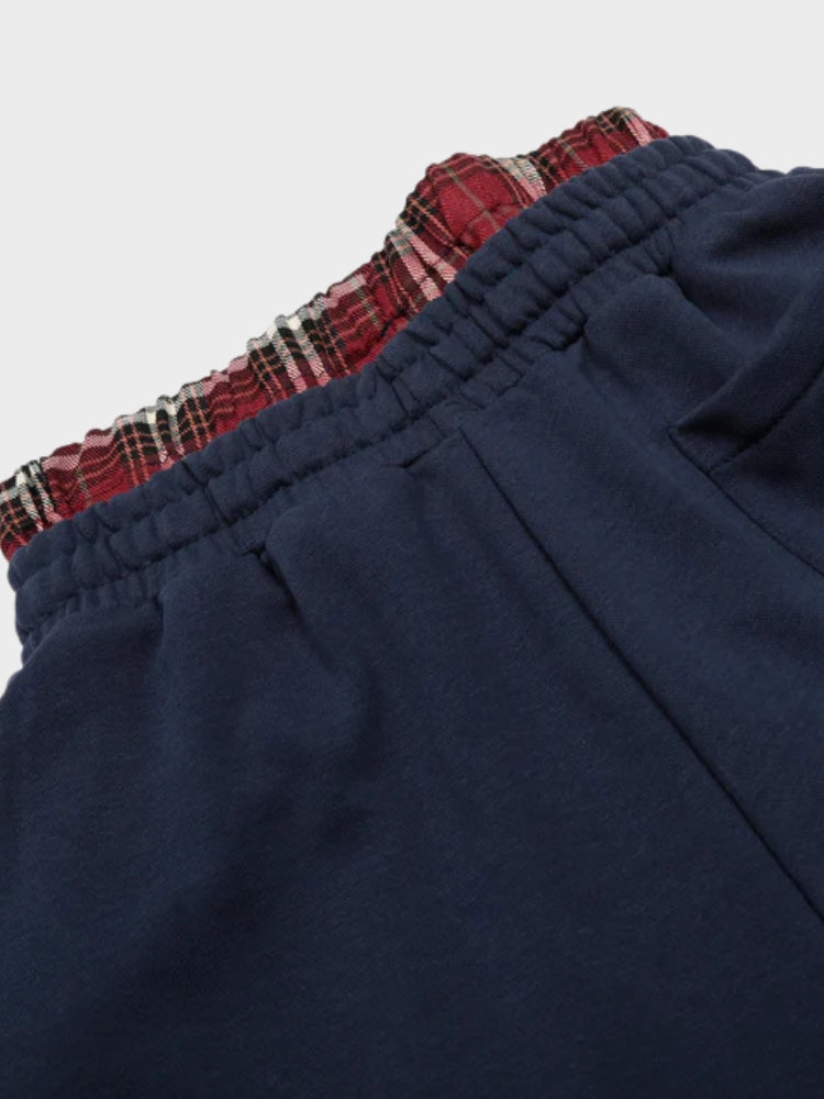 NEWGRMNTS Double Waist Checkered Jogger