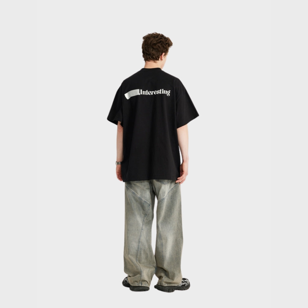 Baggy Denim Jeans - Light Grey