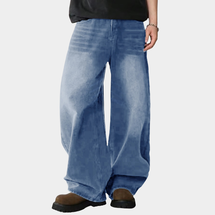 Wide Leg Jeans Black - Grey