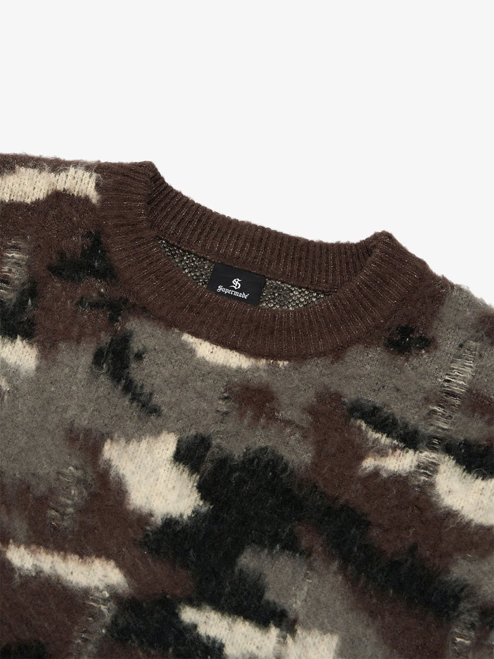 Street Camouflage Crew Neck Sweater