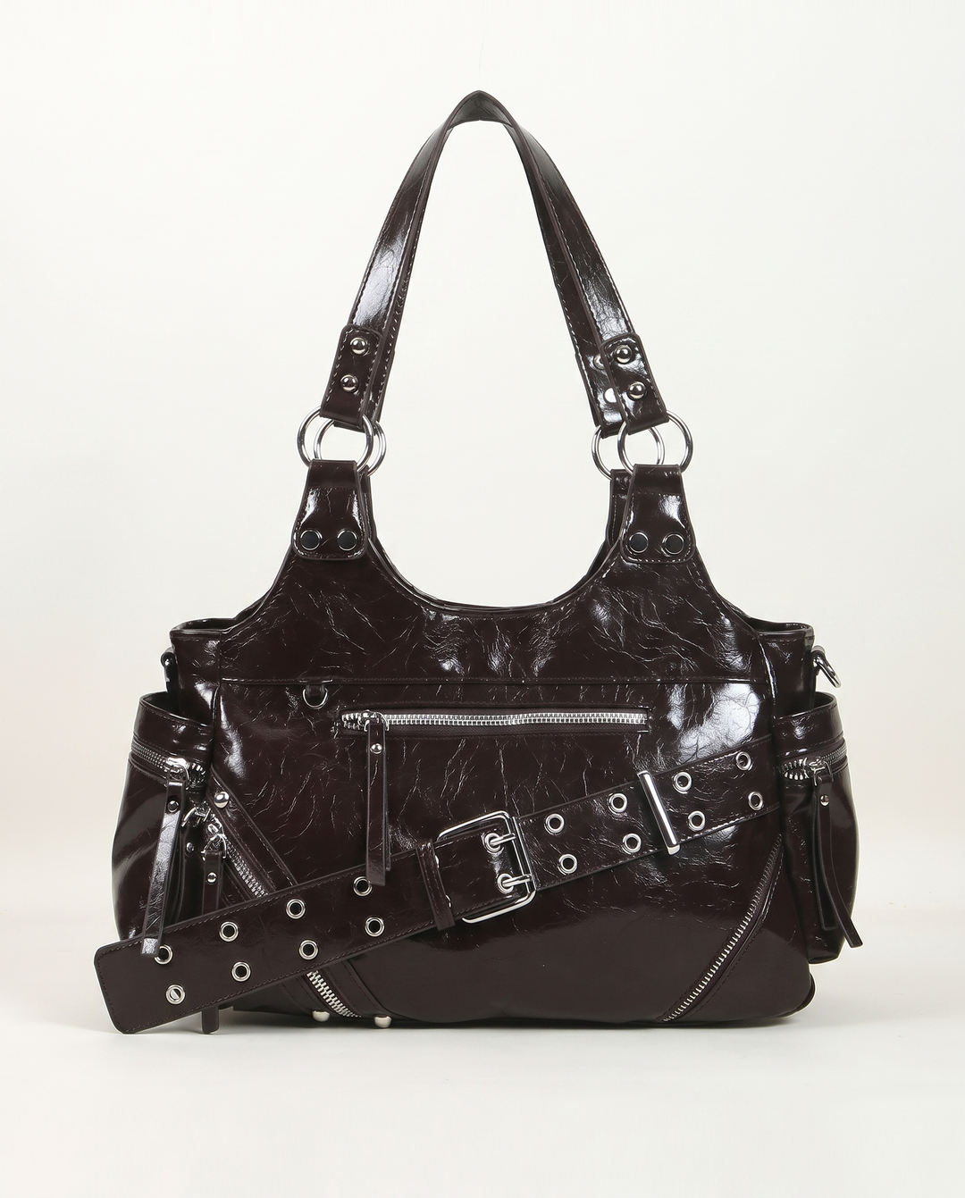 Washed Denim Shoulder Bag