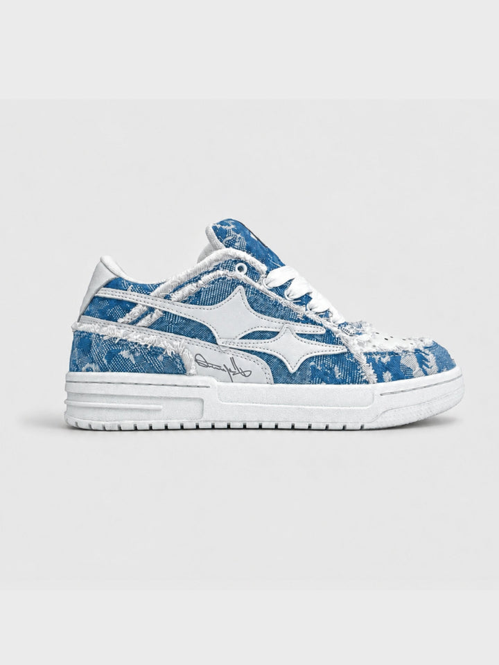 NEWGRMNTS Broken Denim Sneakers