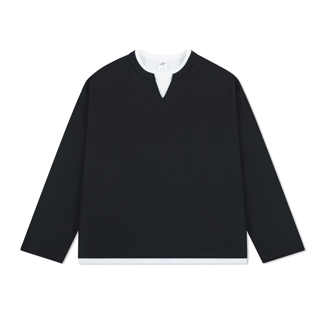 Layered Waffle Henley