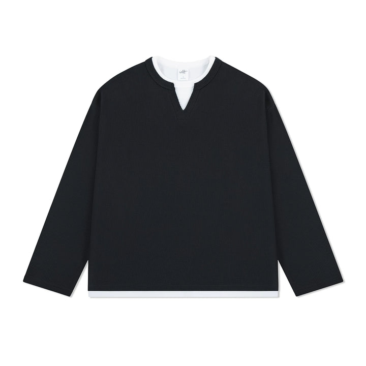 Layered Waffle Henley