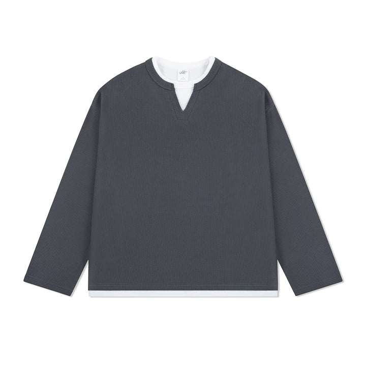 Layered Waffle Henley