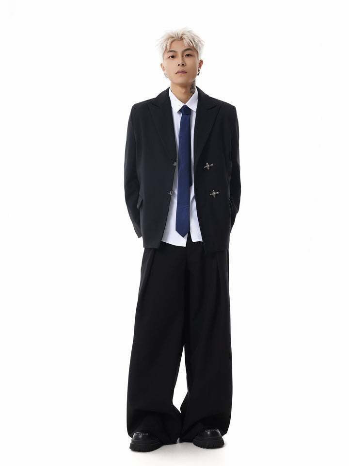 Oversized Fireman Buckle Blazer