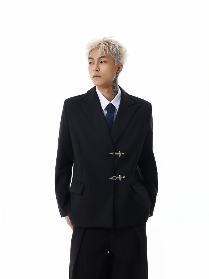 Oversized Fireman Buckle Blazer