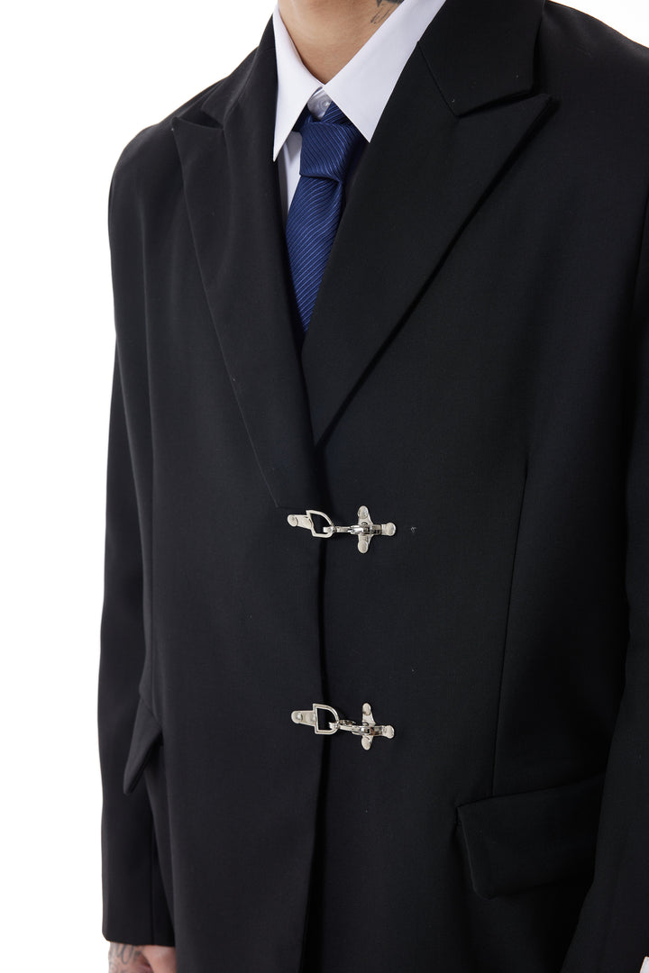 Oversized Fireman Buckle Blazer