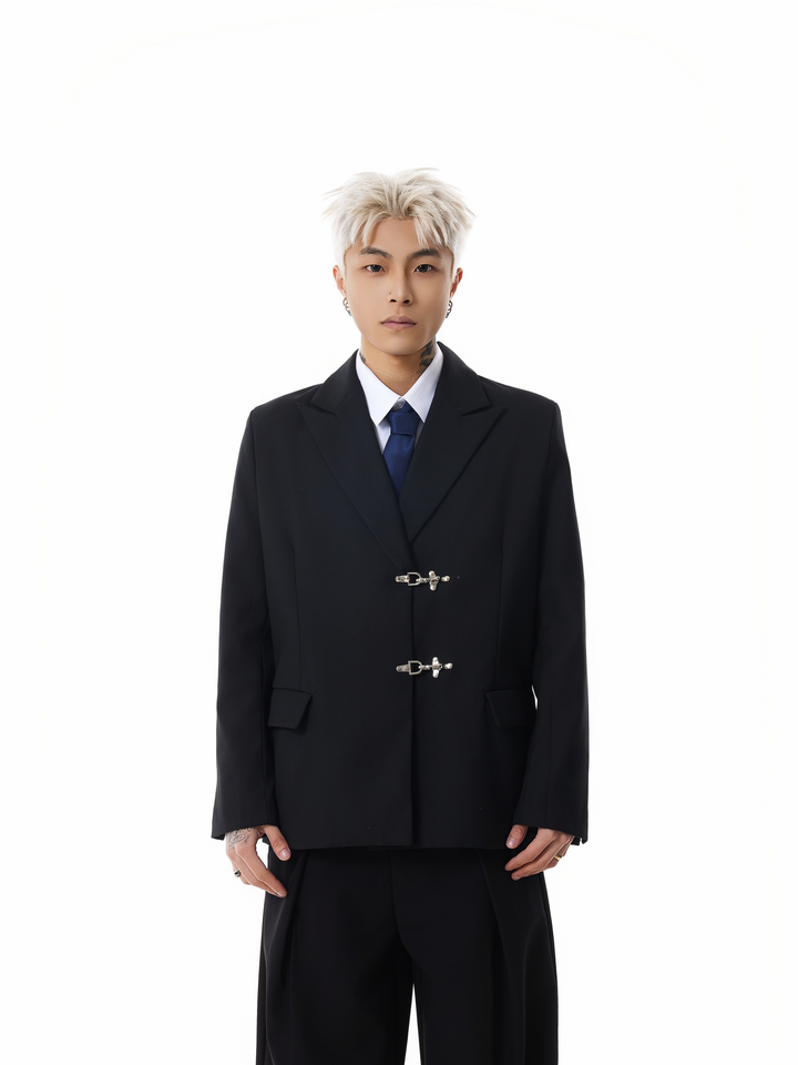 Oversized Fireman Buckle Blazer