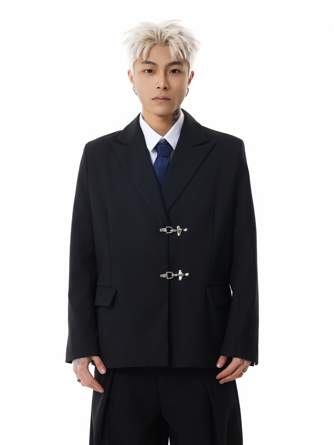 Oversized Fireman Buckle Blazer
