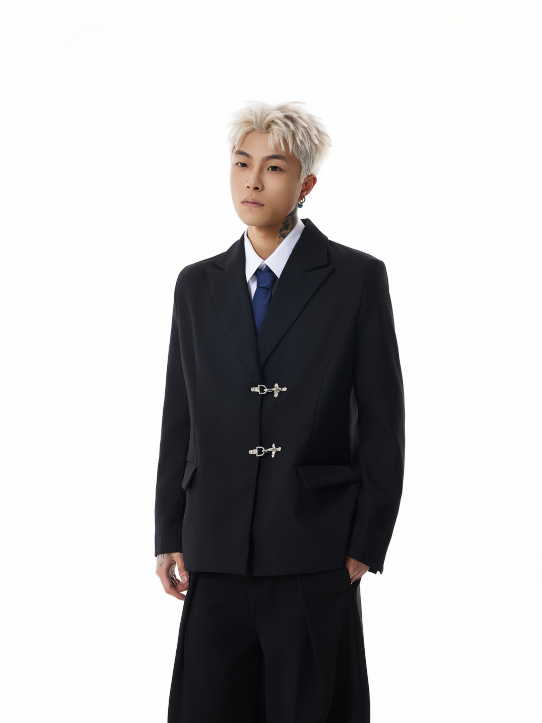 Oversized Fireman Buckle Blazer