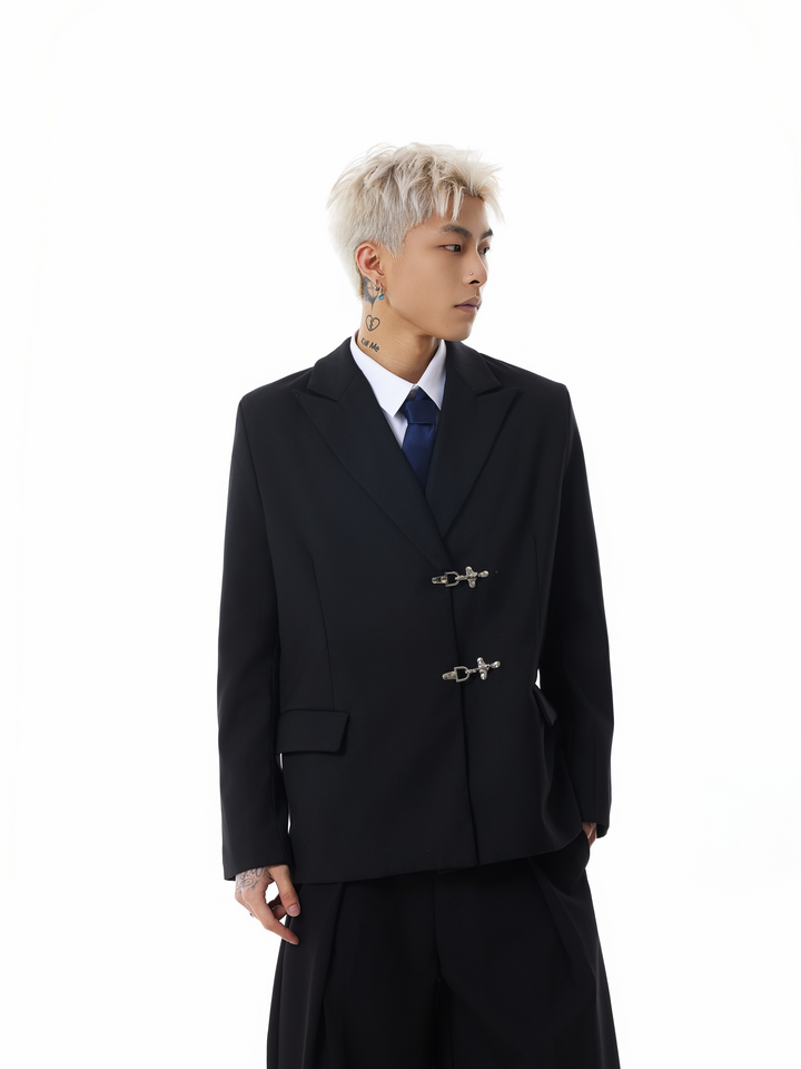 Oversized Fireman Buckle Blazer
