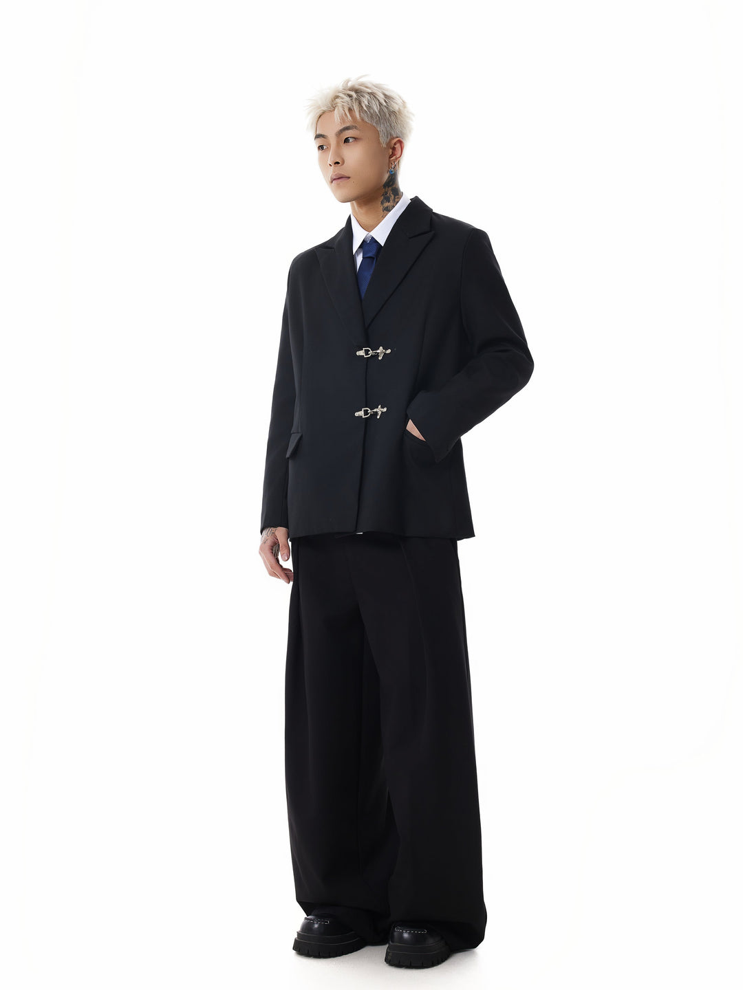 Oversized Fireman Buckle Blazer