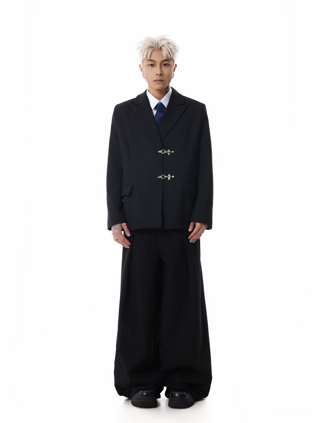 Oversized Fireman Buckle Blazer