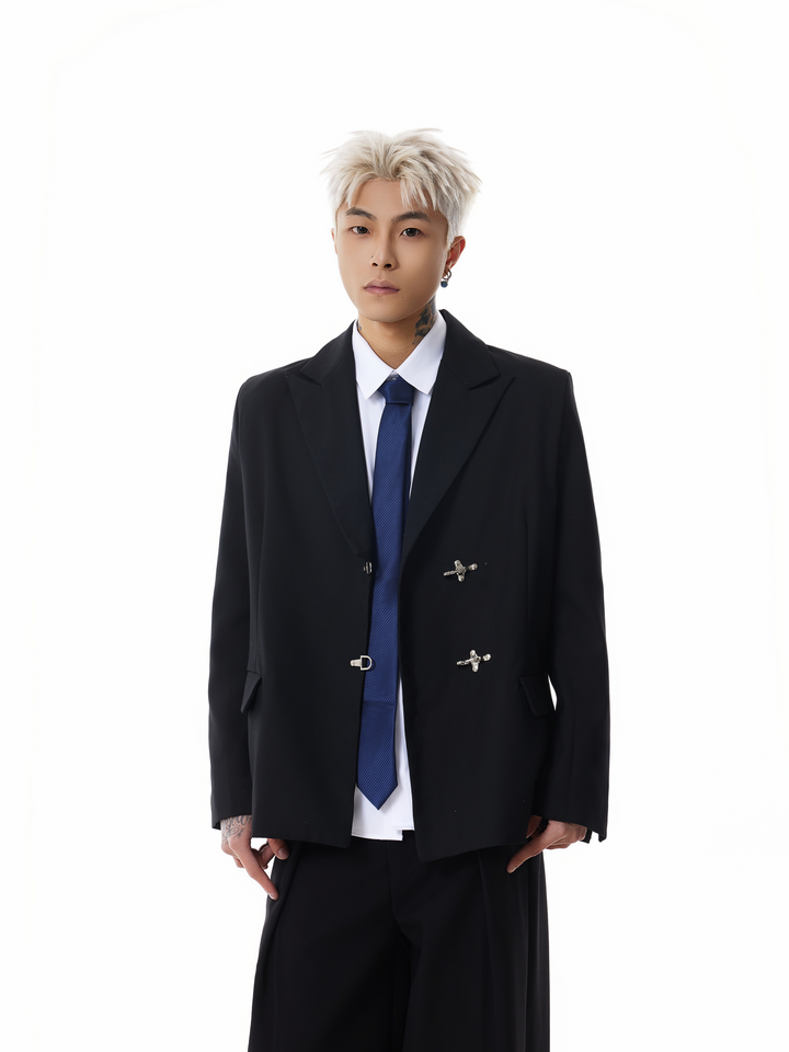 Oversized Fireman Buckle Blazer
