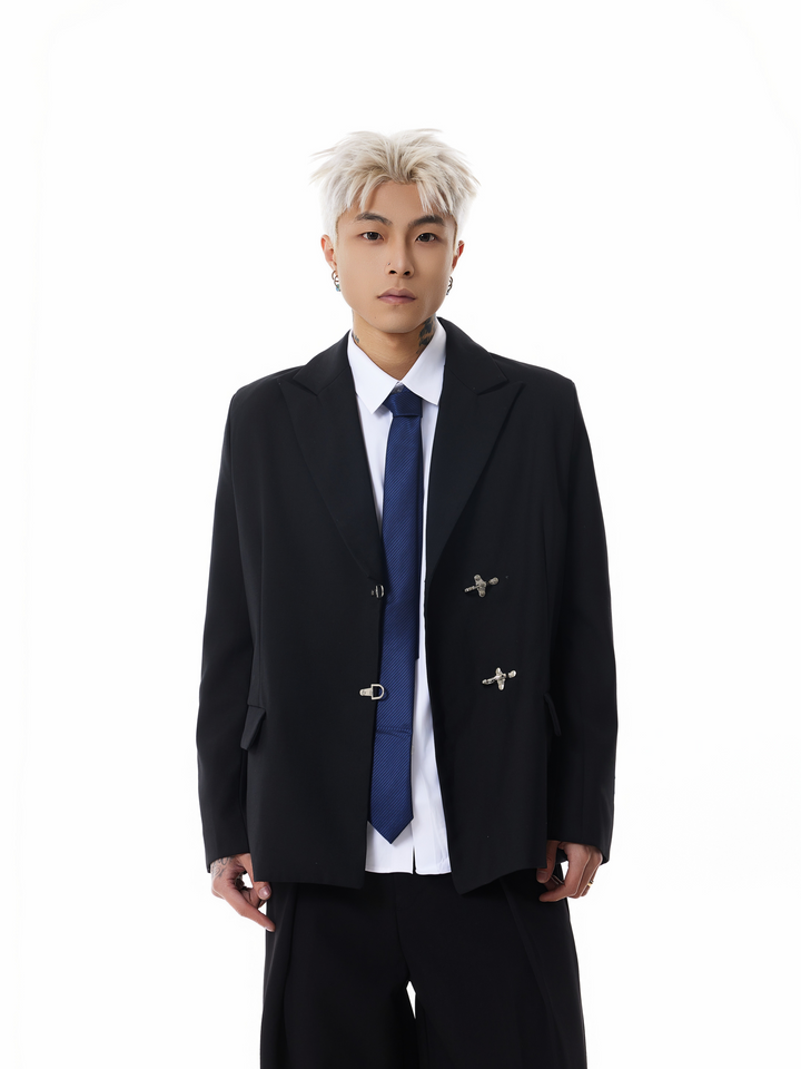 Oversized Fireman Buckle Blazer